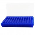 Scientific Specialties Flipper Micro-Tube Racks, 96 Capacity, Blue, 5/PK 145914